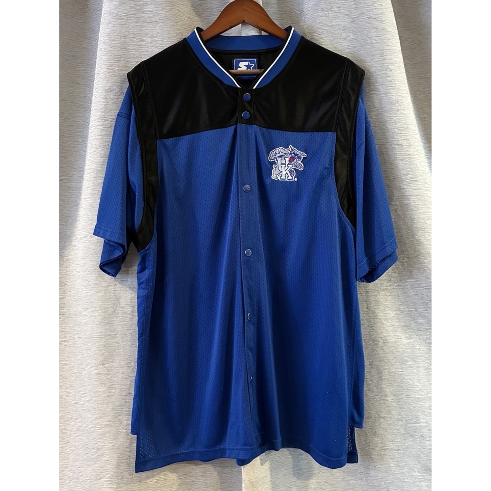 Vintage Starter Kentucky Wildcats Button Up Jersey Size XL UK NCAA